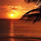 Coucher de soleil aux Maldives