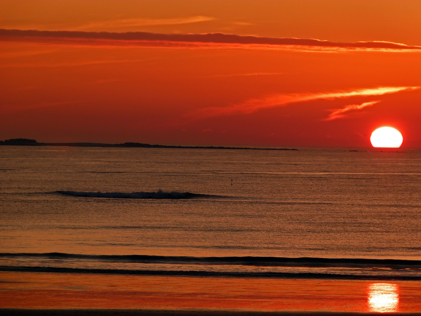 coucher de soleil baie de la baule photo et image paysages, mers et