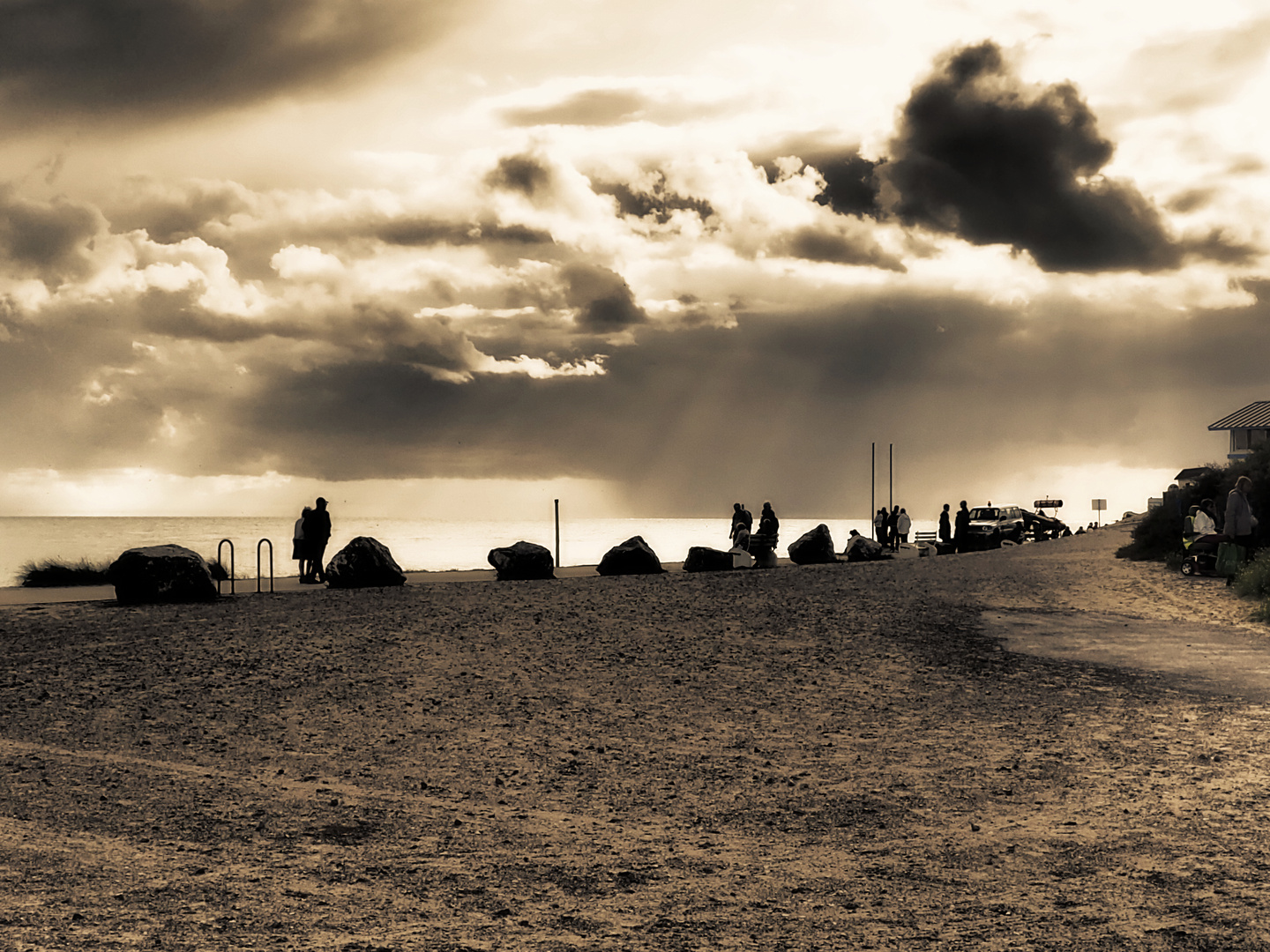 coucher de soleil, berck