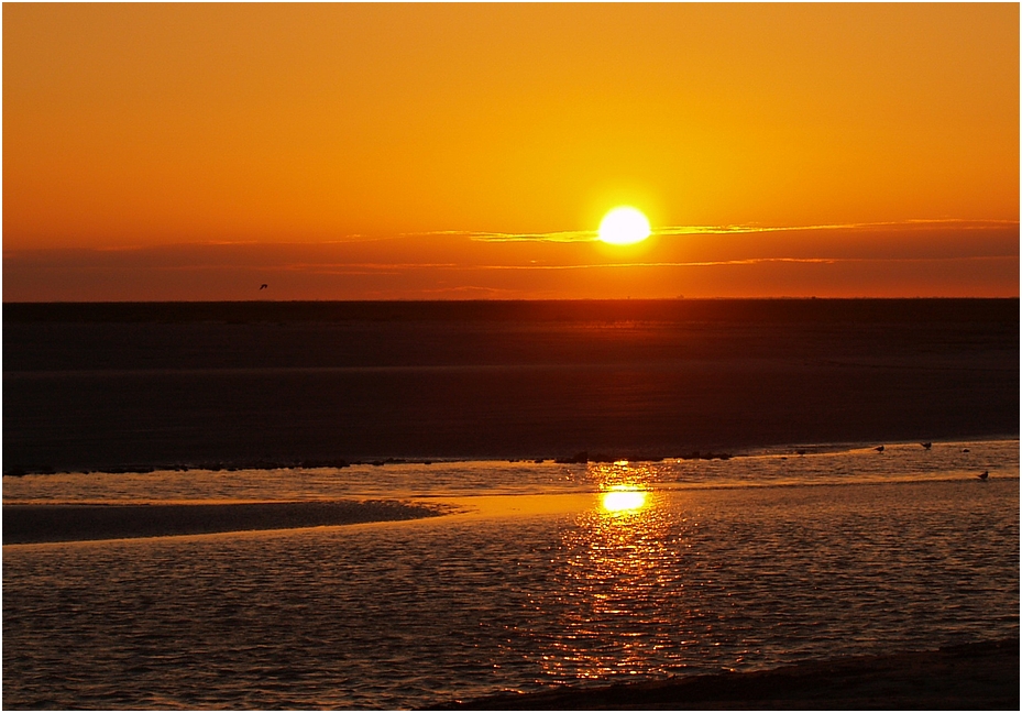 Coucher de soleil dans la baie