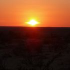 coucher de soleil dans le désert