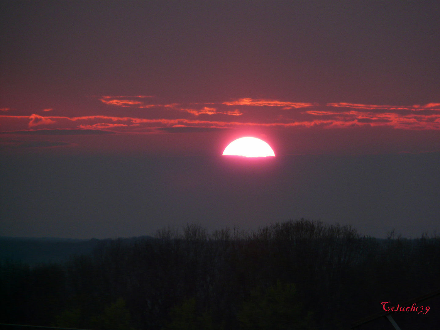 Coucher de soleil dans le Jura