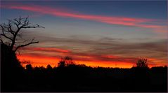 Coucher de soleil dans le Poitou en octobre