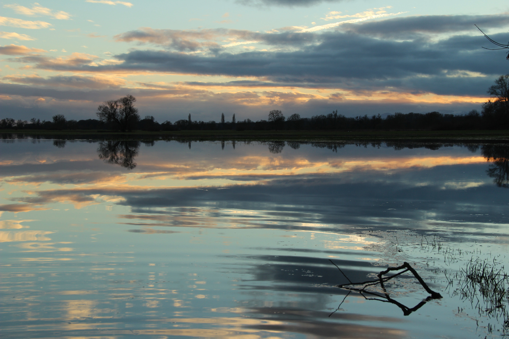 coucher de soleil dans le Ried 1