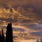 coucher de soleil dans les couleurs de la provence