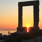 coucher de soleil dans les Cyclades