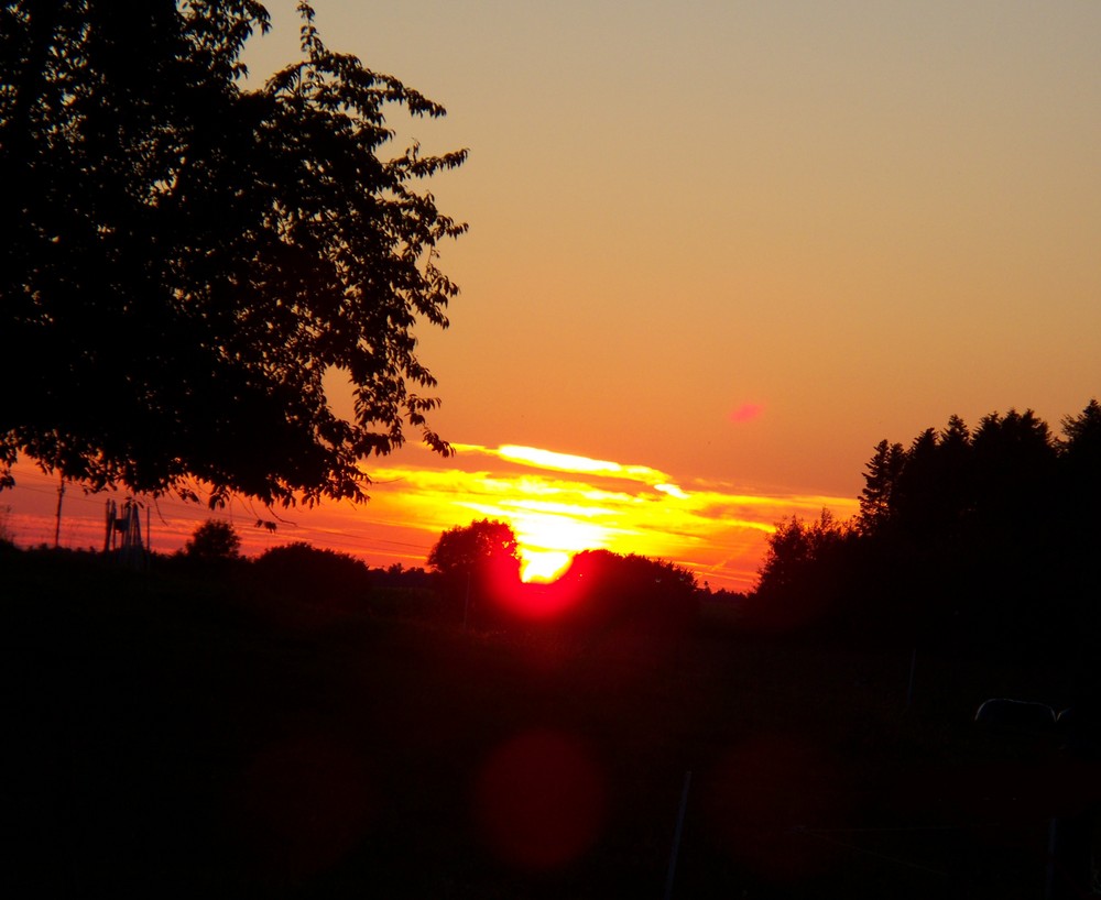 Coucher de soleil dans les vosges!