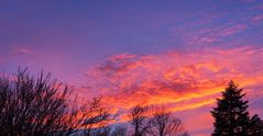 Coucher de soleil de décembre devant chez moi