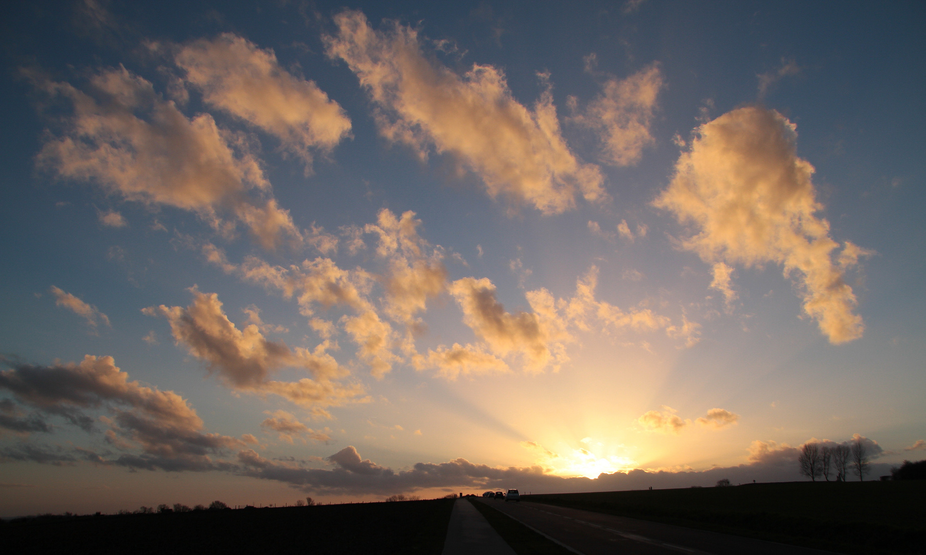 Coucher de soleil de février