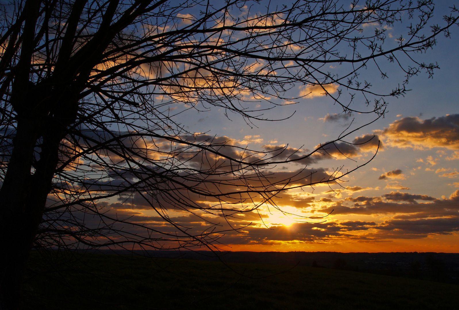 Coucher de soleil de mars