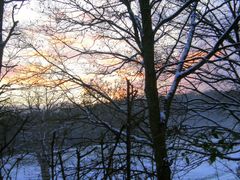 coucher de soleil d'hiver