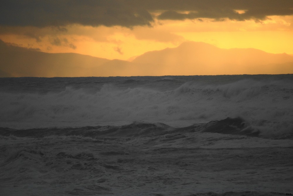 COUCHER DE SOLEIL D'HIVER A LABENNE-OCEAN (40)