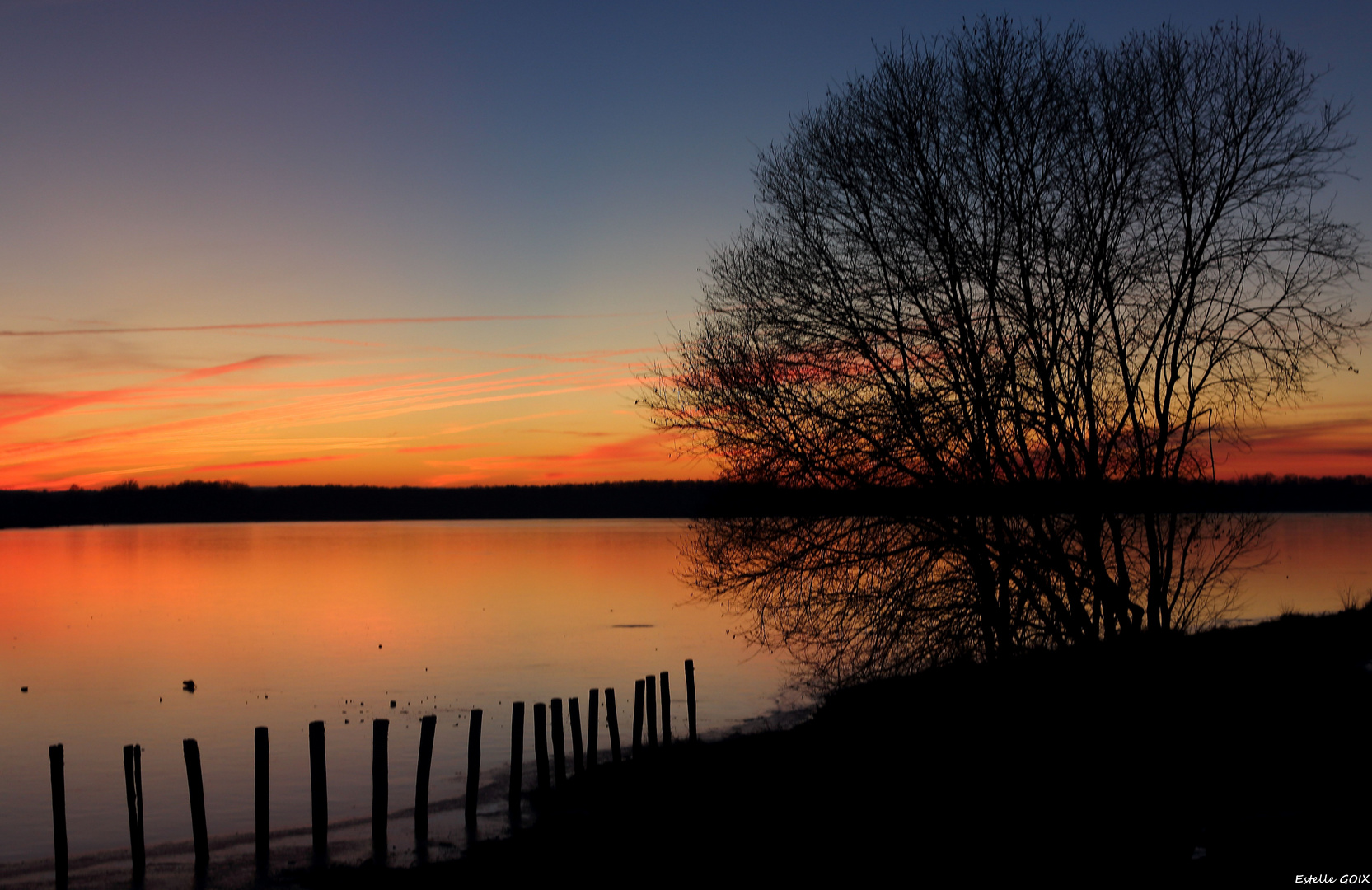 Coucher de soleil d'hiver