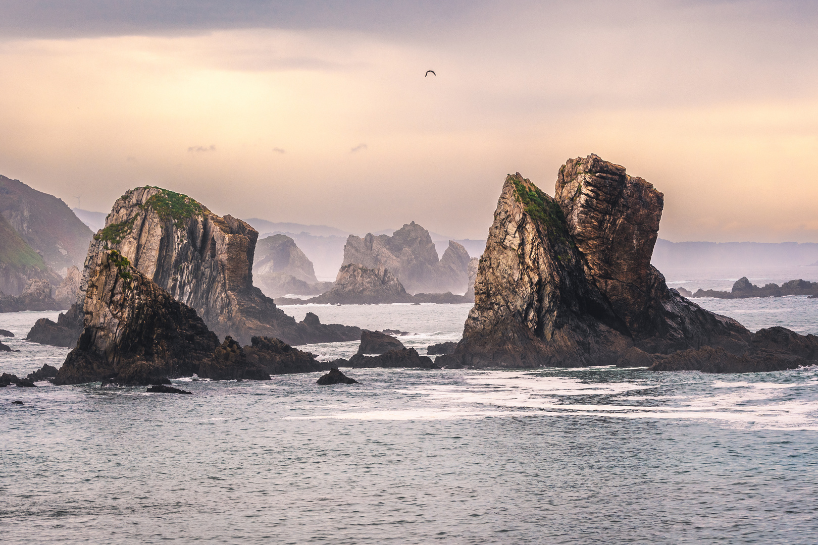 Coucher de soleil en Asturies