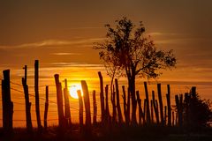 coucher de soleil en Aveyron