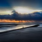 coucher de soleil en baie d' authie