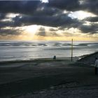 coucher de soleil en baie d' authie, berck