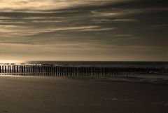 coucher de soleil en baie de l' authie