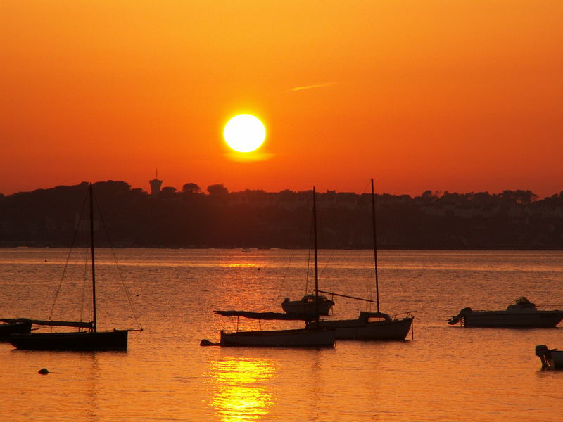 coucher de soleil en bretagne