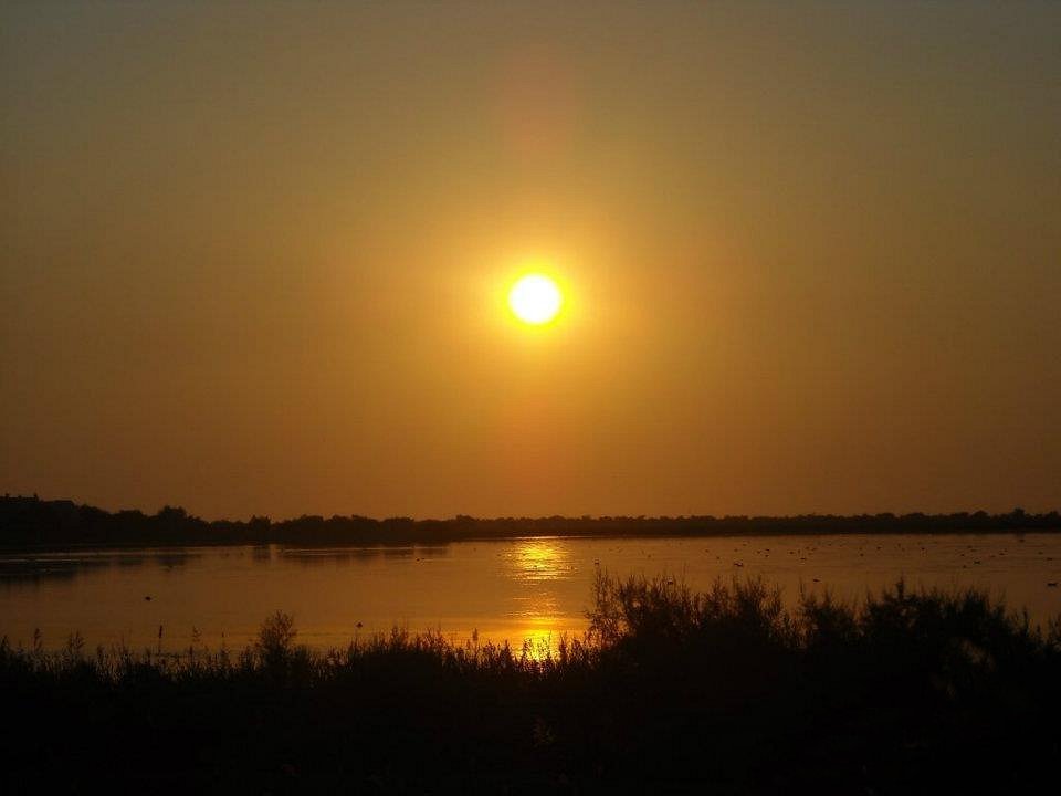 coucher de soleil en Camargue