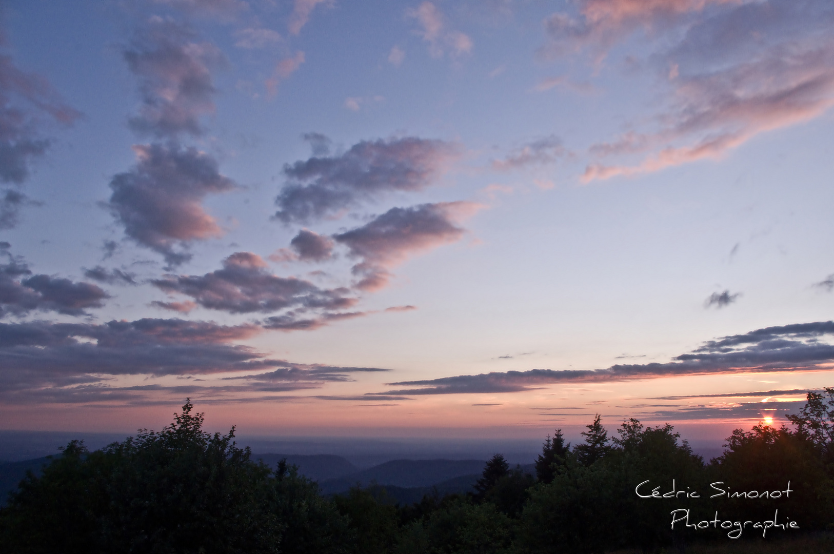 coucher de soleil en haute saone