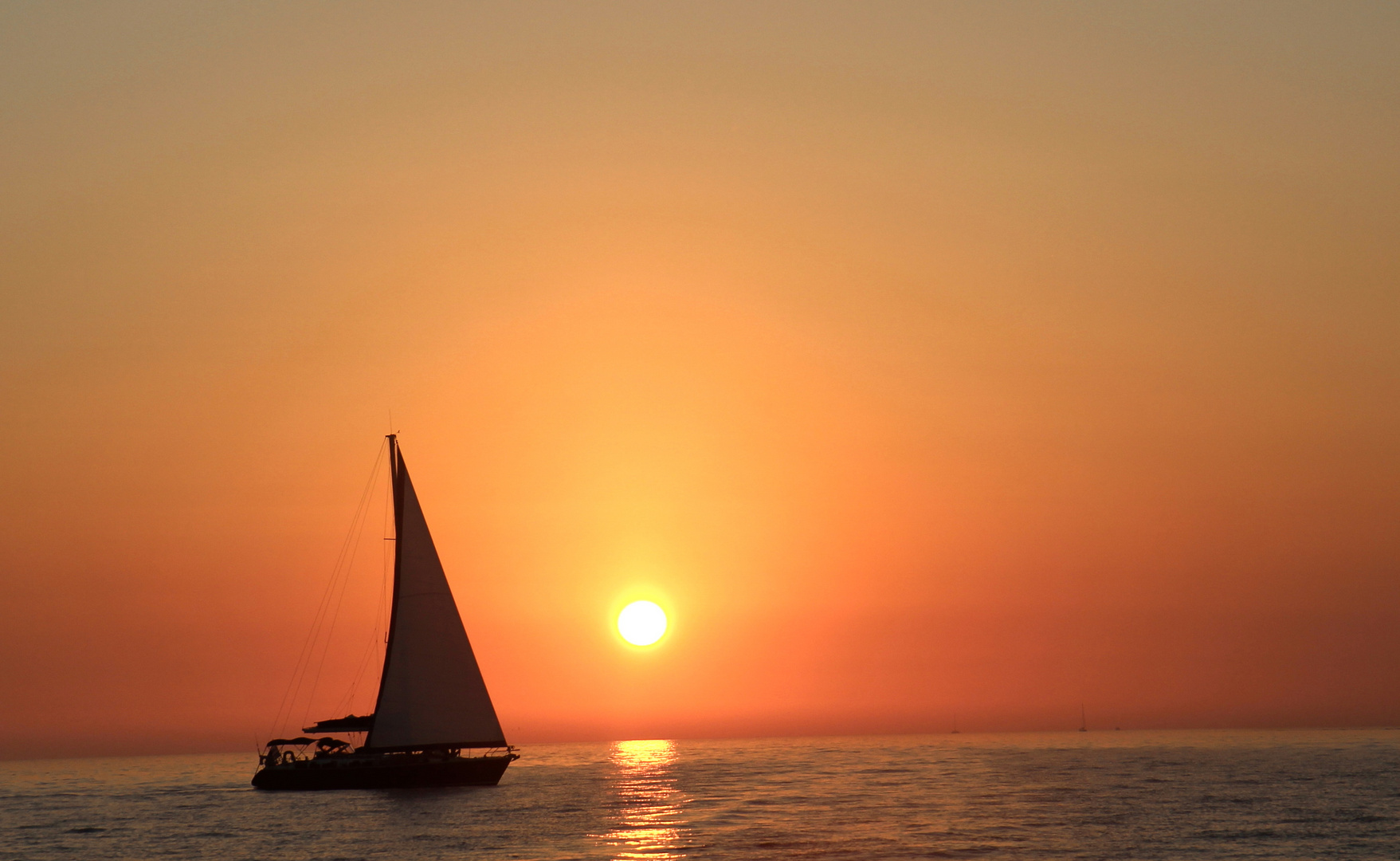 Coucher de soleil en mer Egée