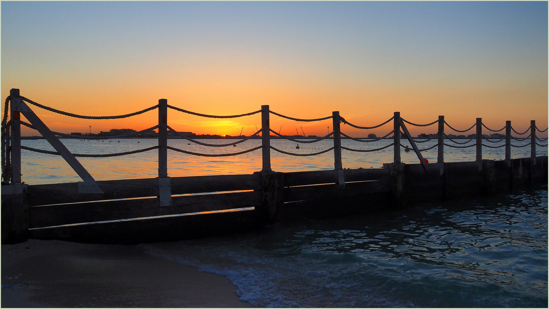 Coucher de soleil encordé