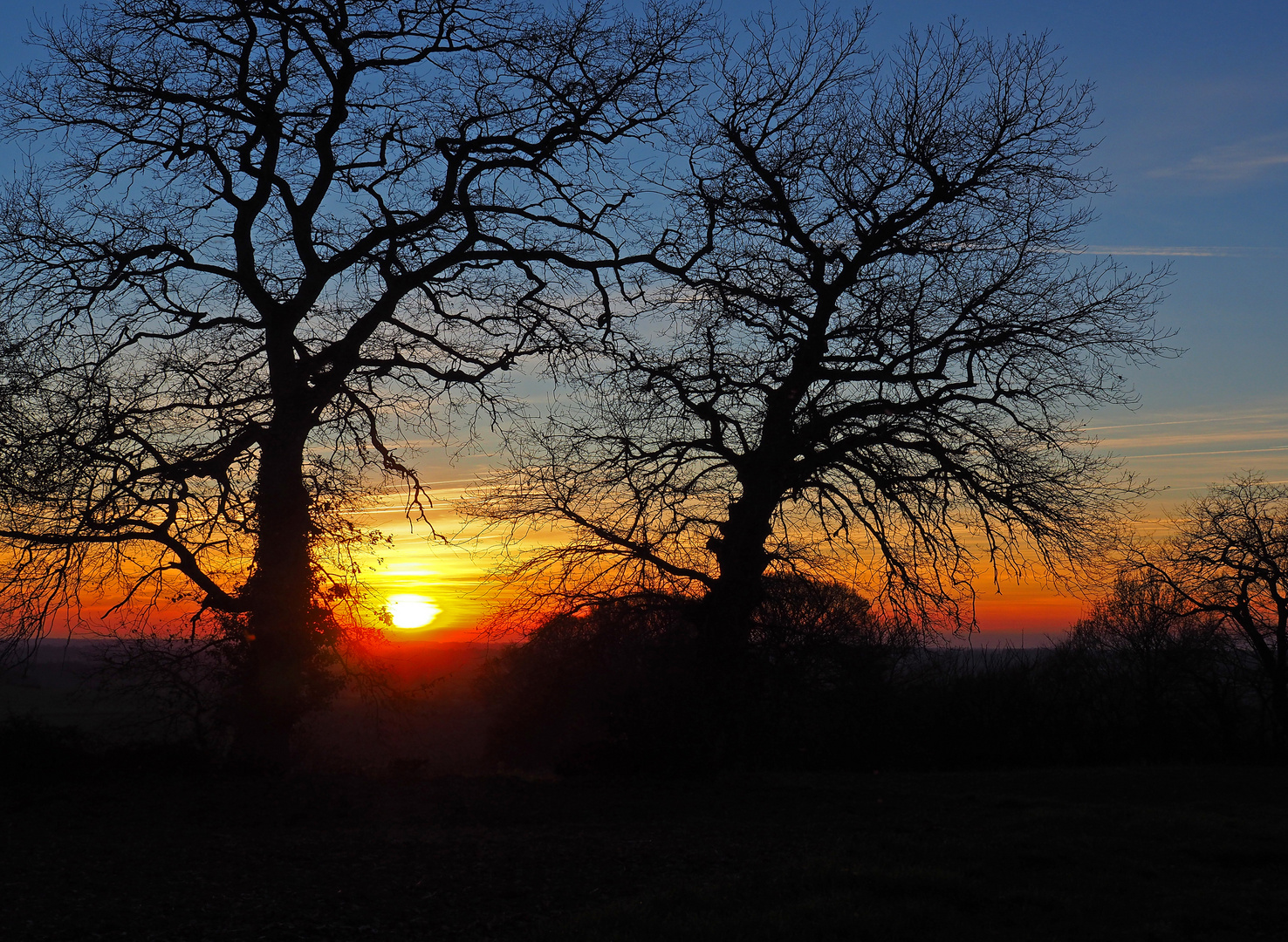 Coucher de soleil encore hivernal près de chez moi