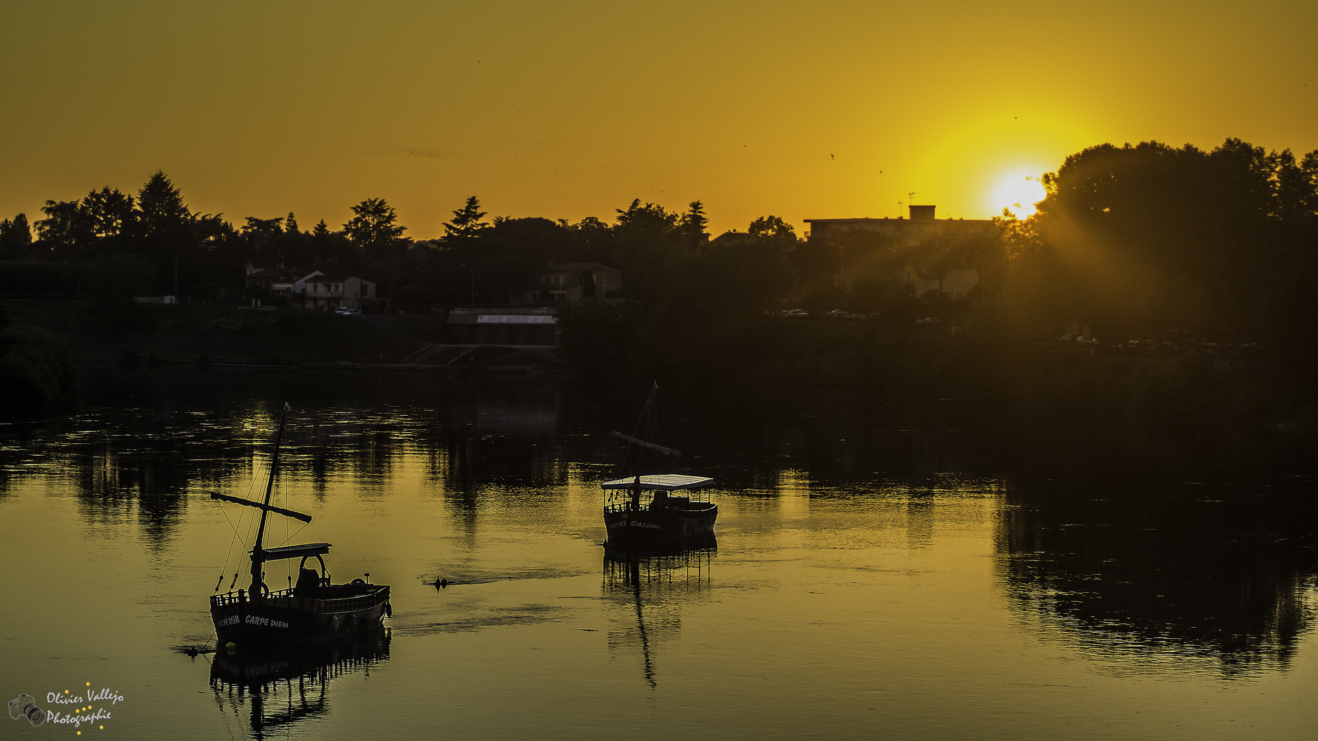 Coucher de soleil estival sur Bergerac