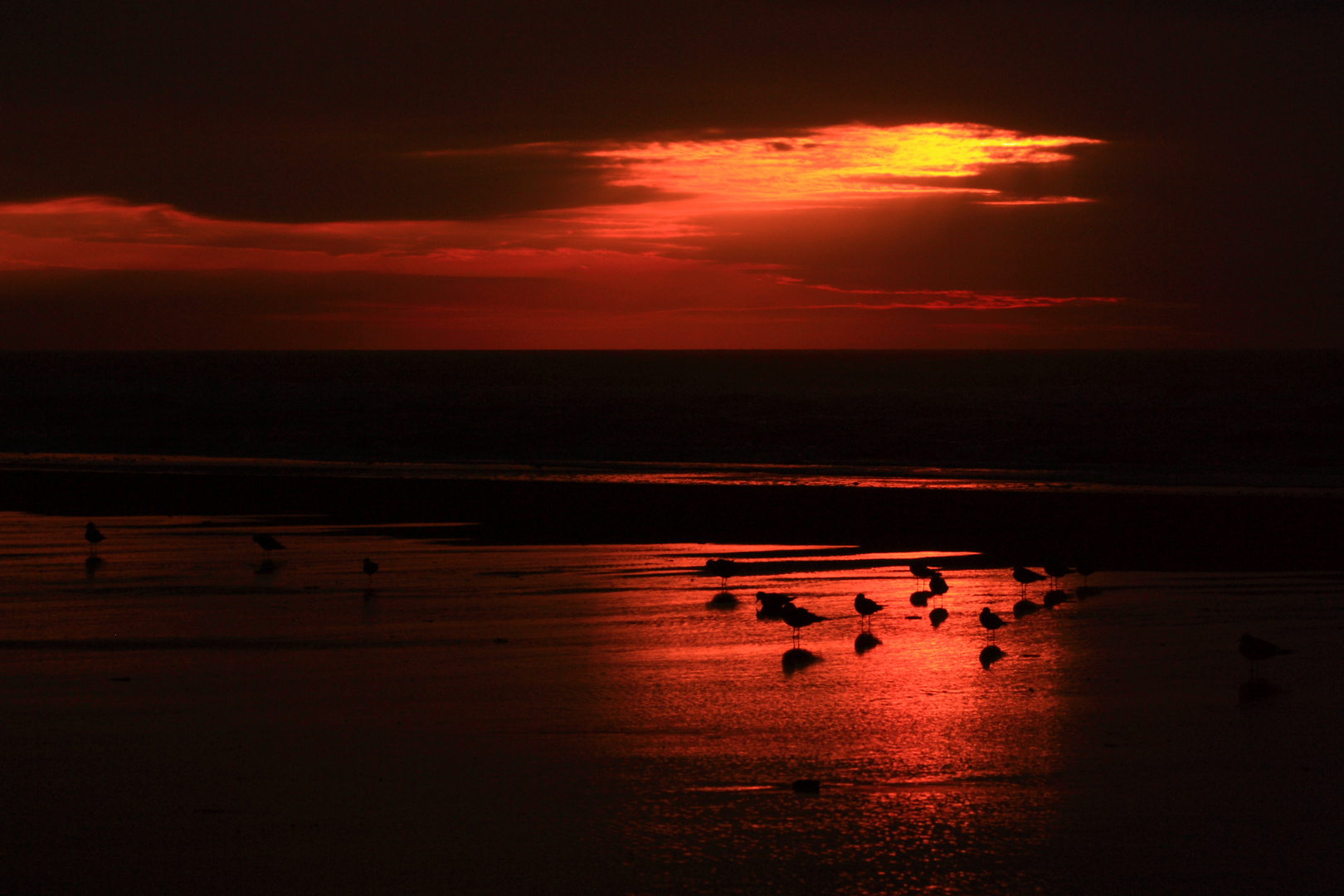 coucher de soleil Hardelot plage