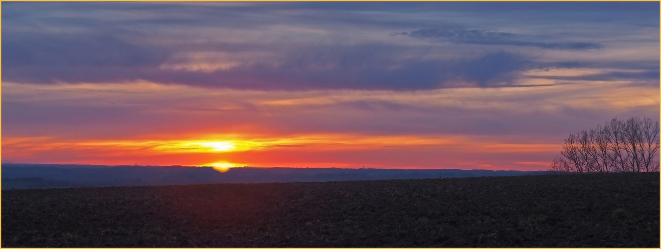 Coucher de soleil hivernal