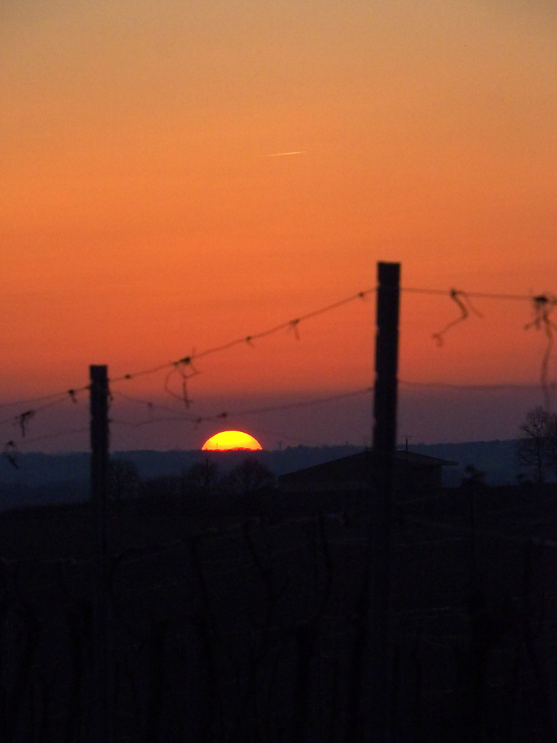 Coucher de soleil hivernal gascon