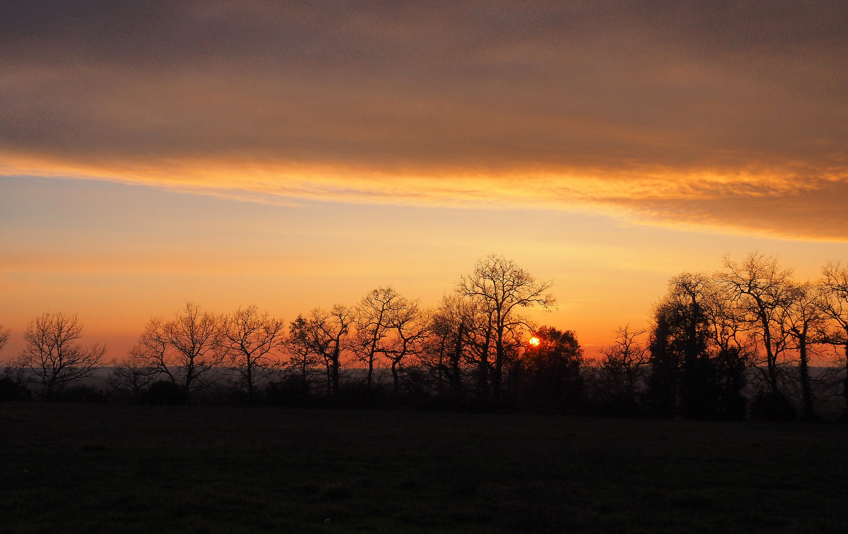 Coucher de soleil hivernal près de chez moi