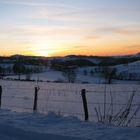 COUCHER DE SOLEIL HIVERNAL SUR L'AUVERGNE