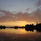 Coucher de soleil lac de la Tour d'Auvergne