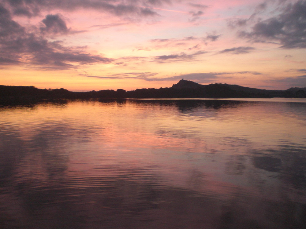 coucher de soleil miroir