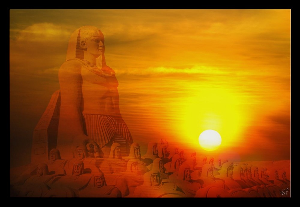 coucher de soleil pharaonique
