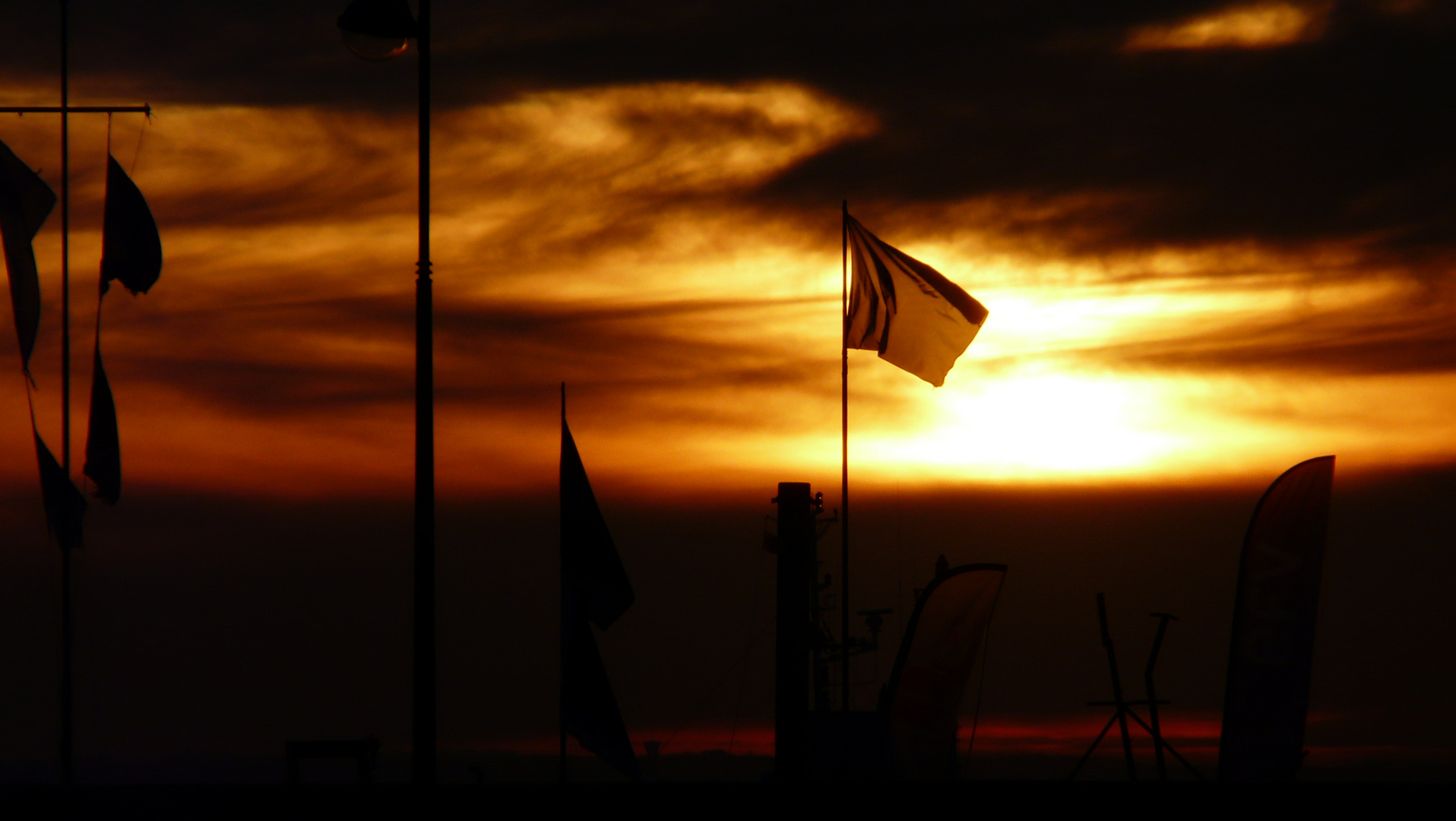 Coucher de soleil, port d'Erquy