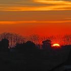 Coucher de soleil près du Château de Mons à Caussens