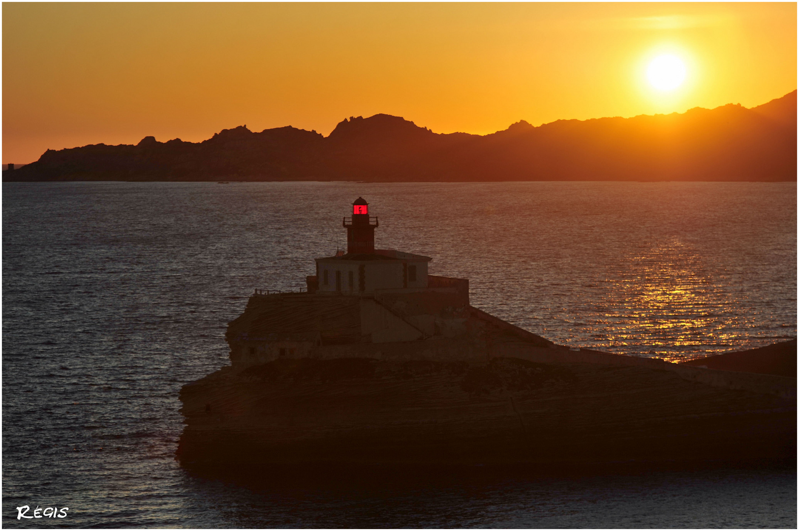 Coucher de soleil sur Bonifacio