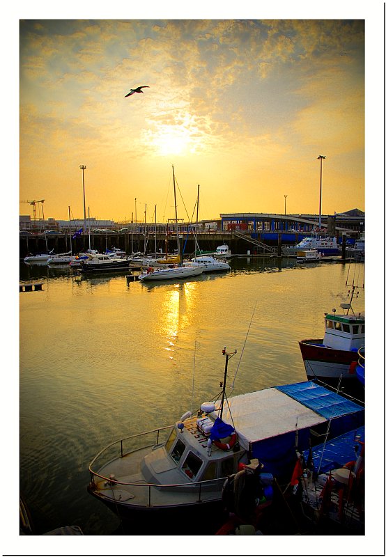 coucher de soleil sur boulogne sur mer