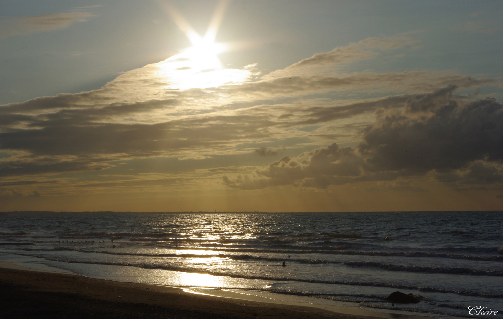 Coucher de soleil sur Cabourg