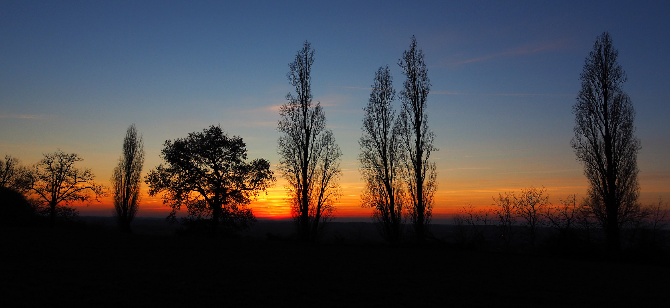 Coucher de soleil sur grand écran