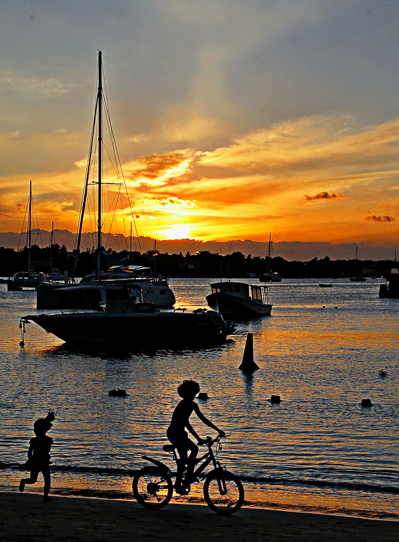 coucher de soleil sur Grandbaie