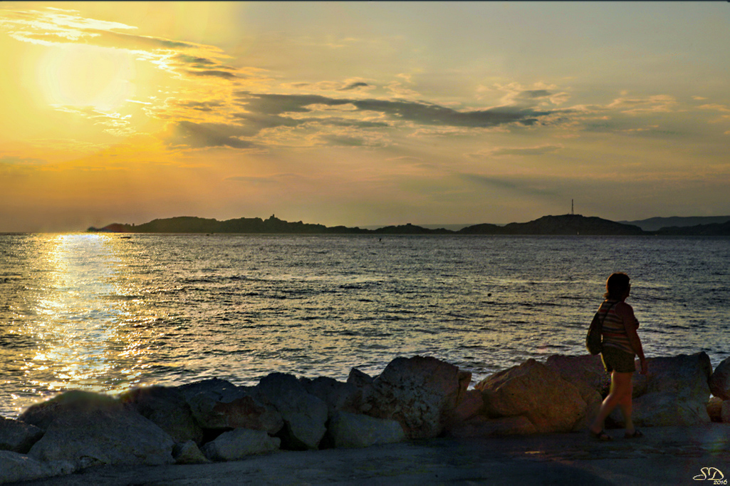 Coucher de soleil sur la baie 