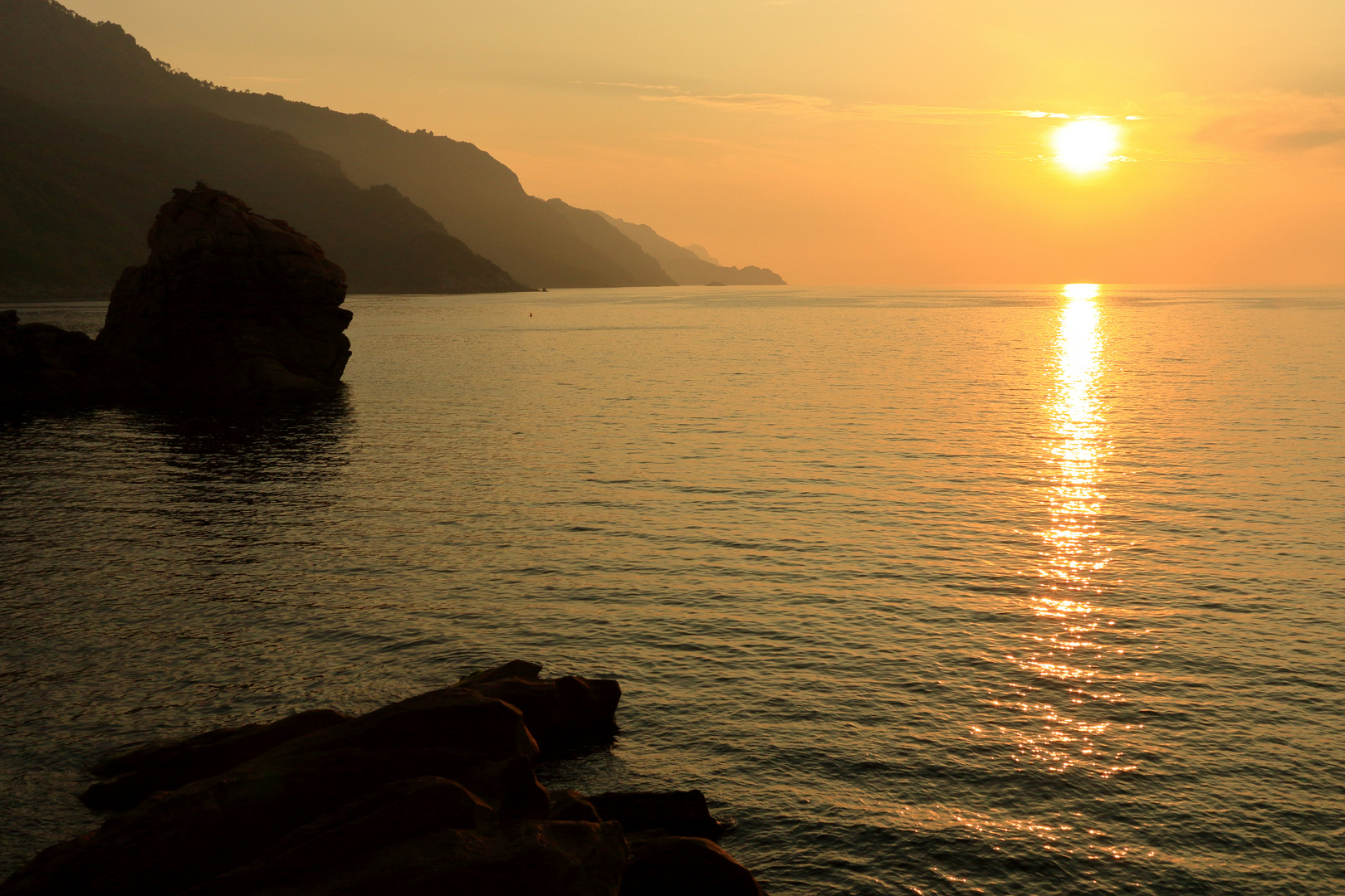 Coucher de soleil sur la baie de Porto