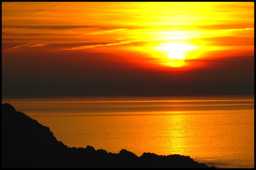 coucher de soleil sur la baie de St-Brieuc