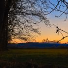 Coucher de soleil sur la campagne