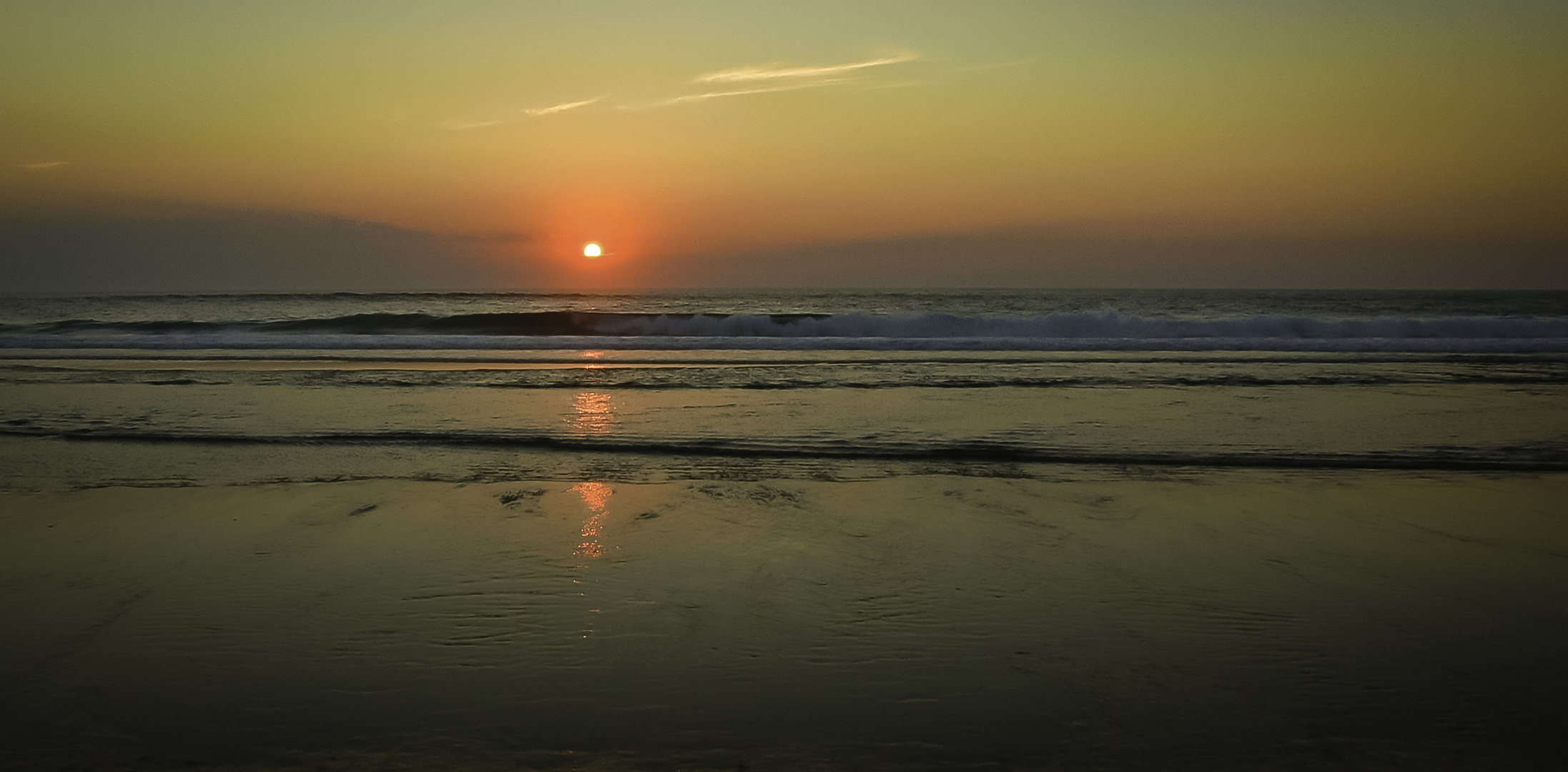 Coucher de soleil sur la côte basque