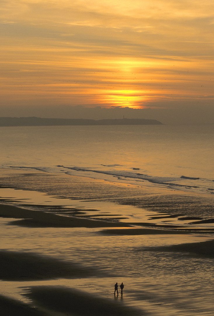 Coucher de soleil sur la Côte d'Opale